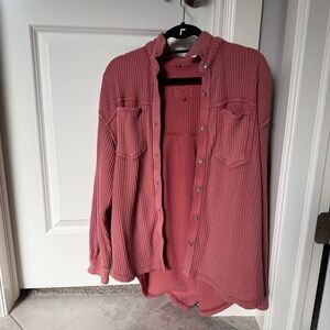 Aerie Women’s Waffle Button-down